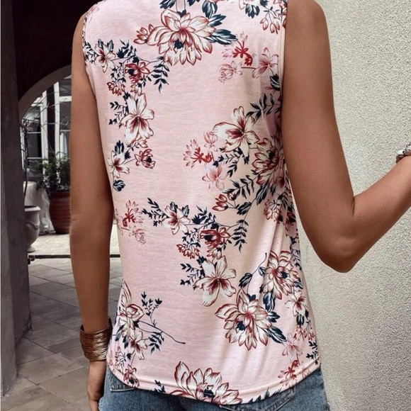 Delilah | Women’s Round Neck Tank Top with Decorative Buttons